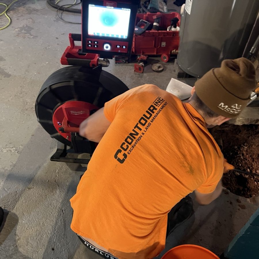 Sewer camera inspection being run on a home in Superior WI