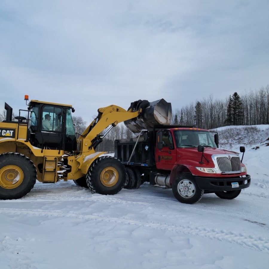Contour Inc. equipment clearing a lot in Duluth MN